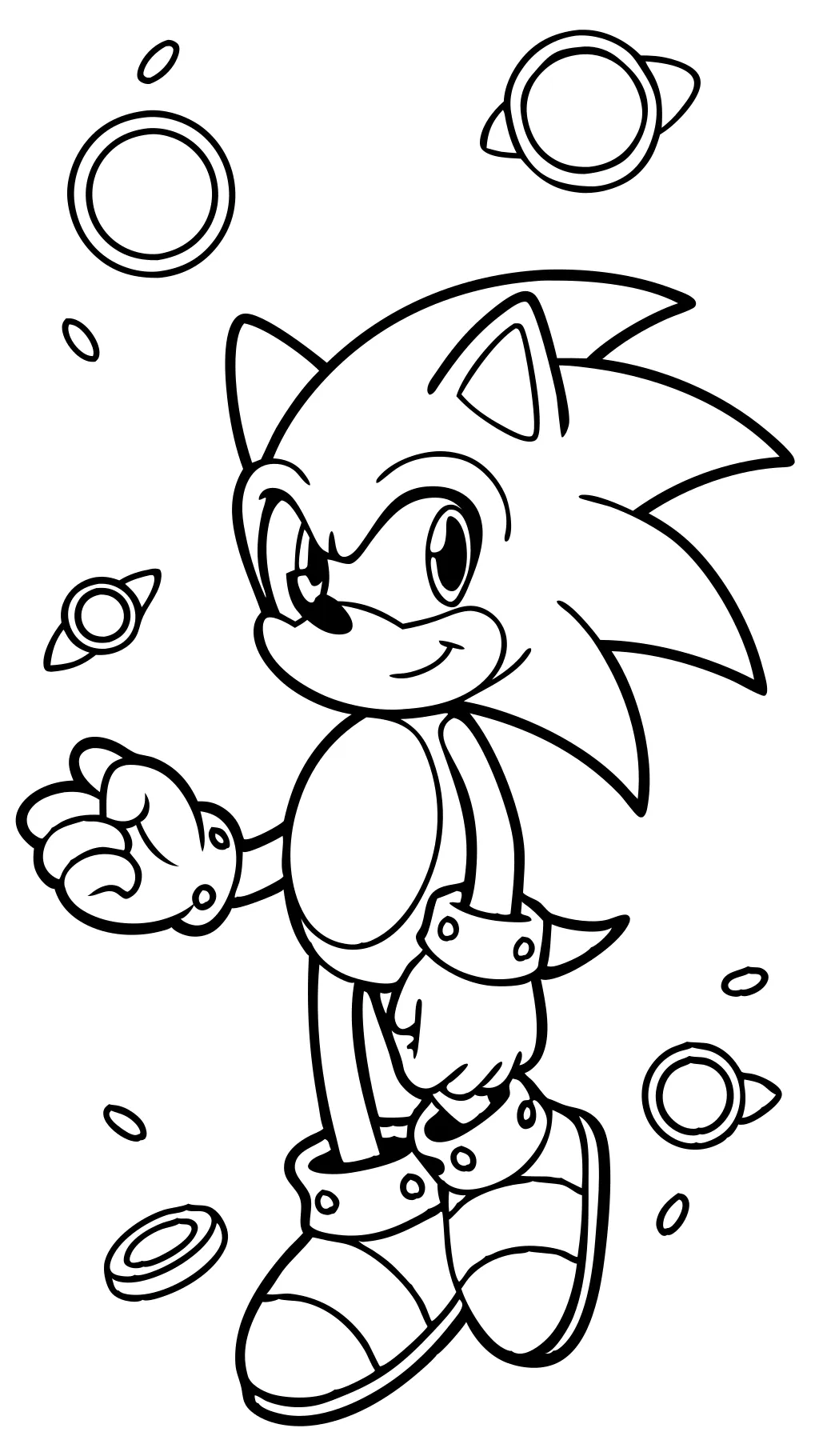 Página para colorear de Sonic